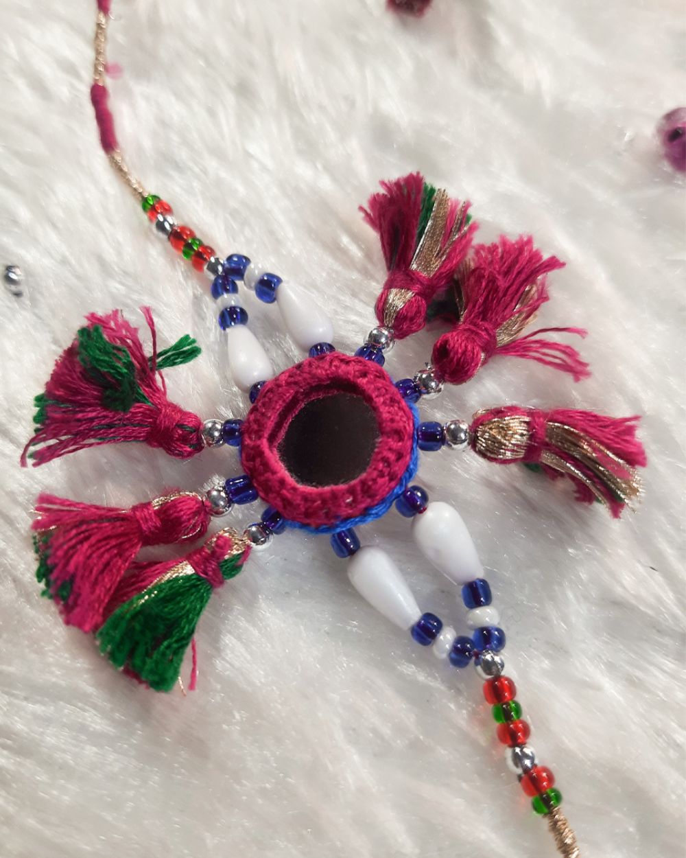 Sitara - Set of handcrafted rakhi & lumba for Bhai and Bhabhi