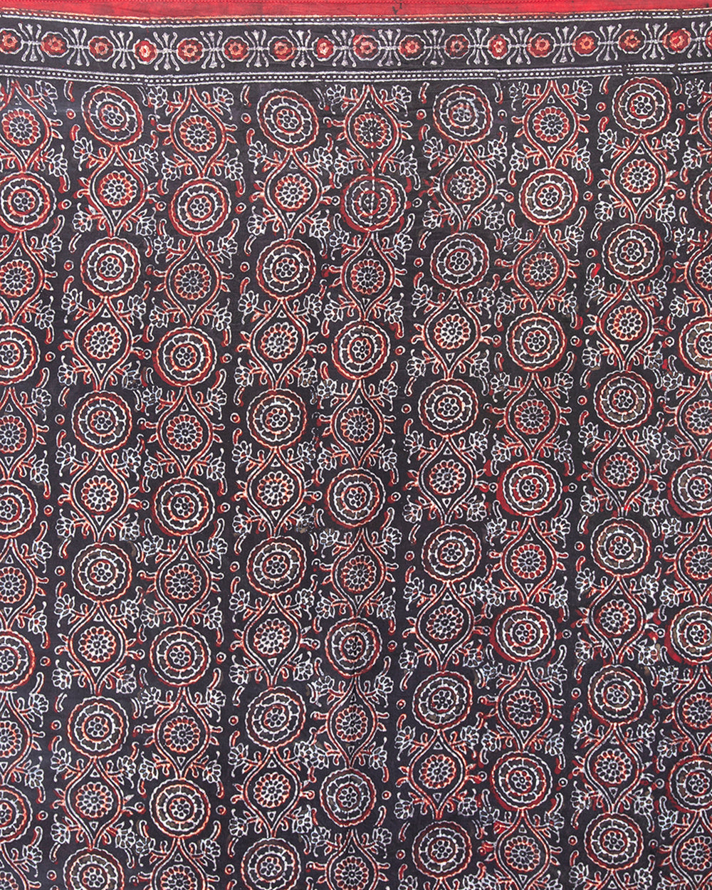 Scarf Print Ajrakh, Black