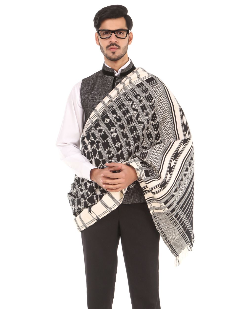 Shawl/Pattu Handwoven,  Black