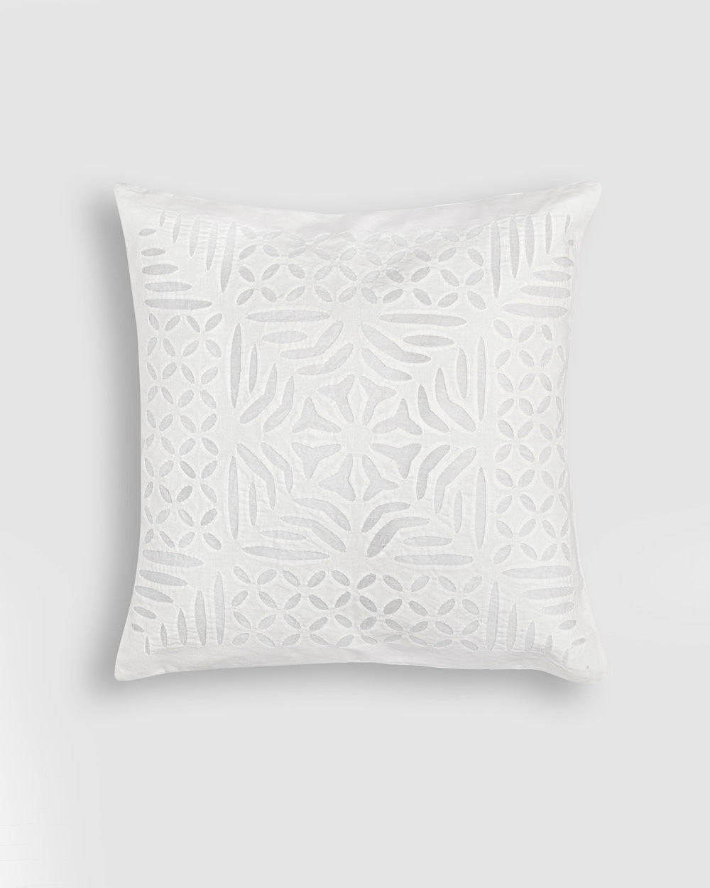 Cushion Cover Applique Gulchand Design, White