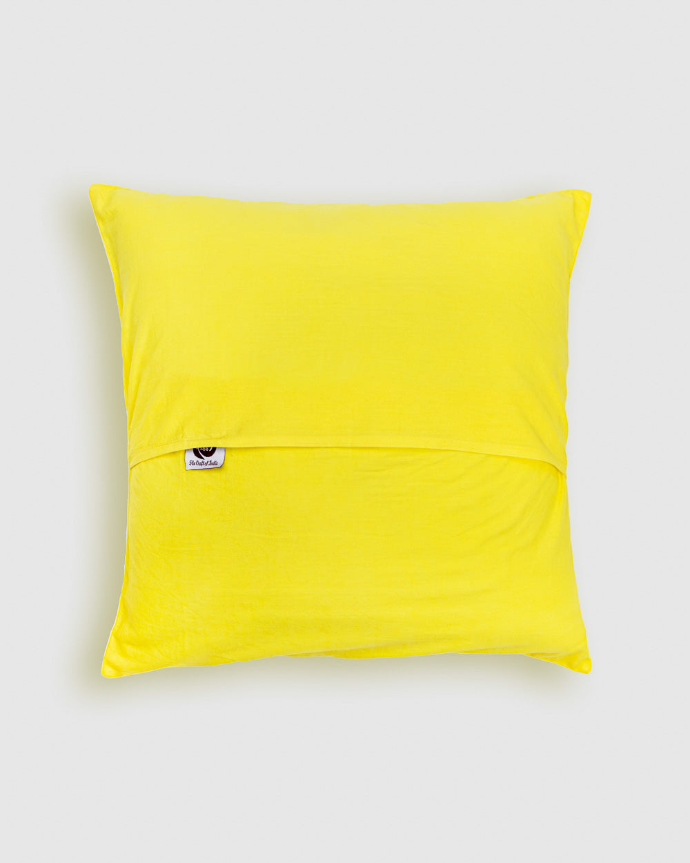 Cushion Cover Applique Gulchand Design, Yellow