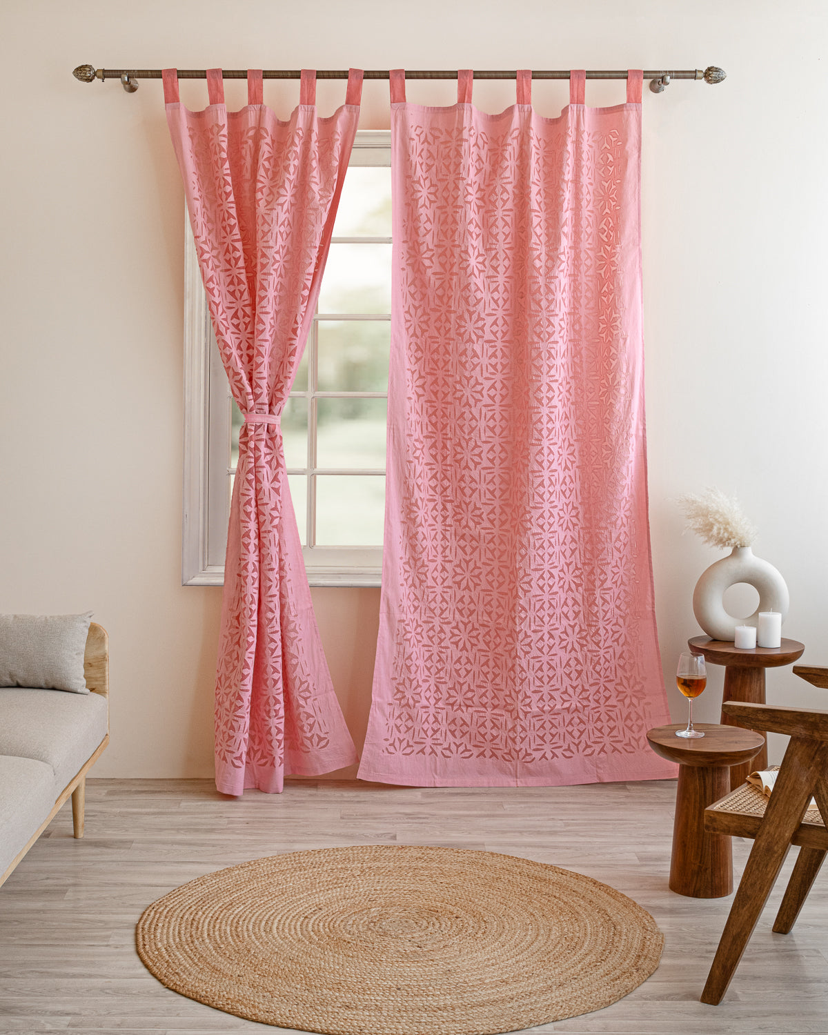 Elevate Your Home Decor with Applique Full Work Pattern Curtains in