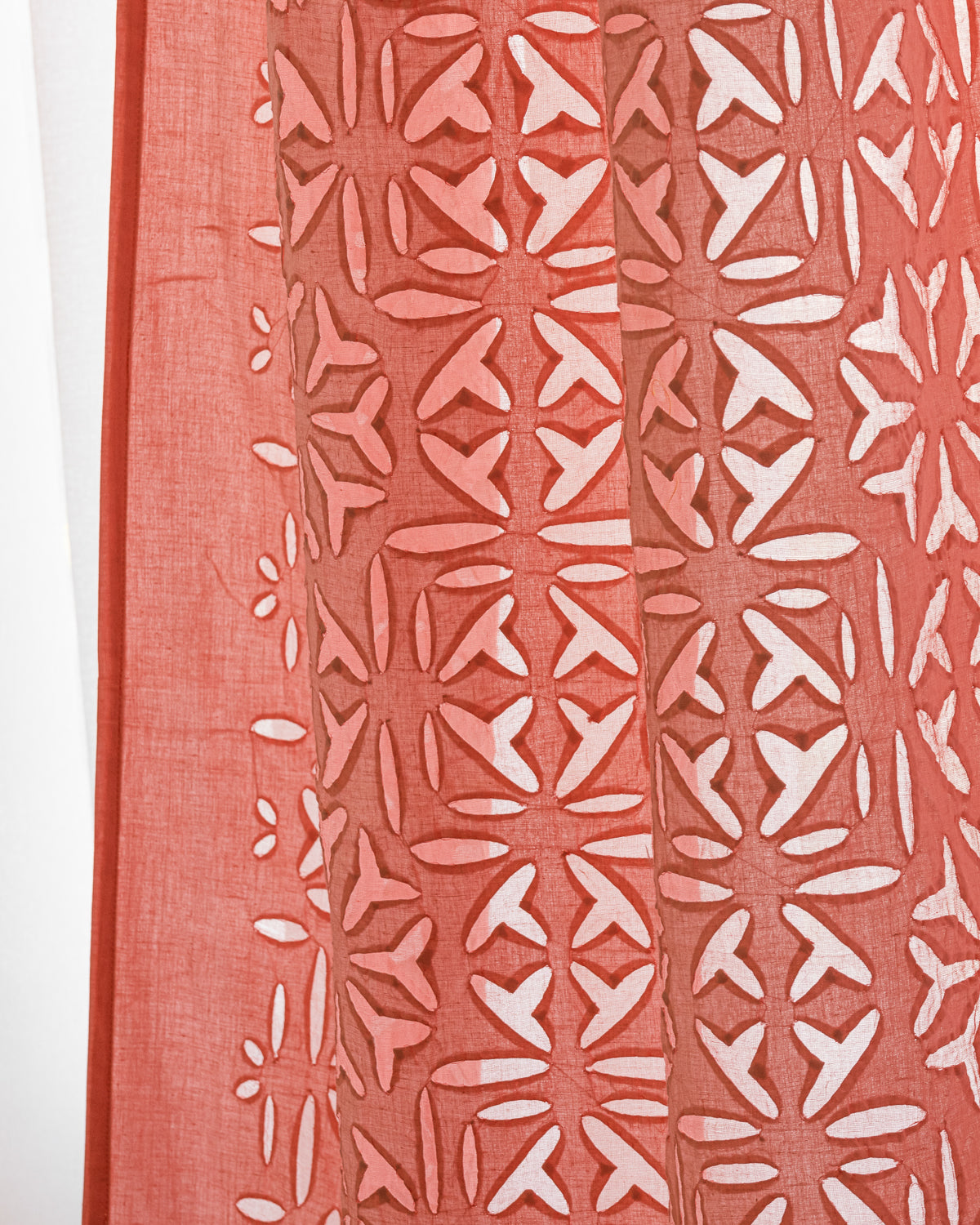 Curtains Applique Full Work Pattern, Baby Pink