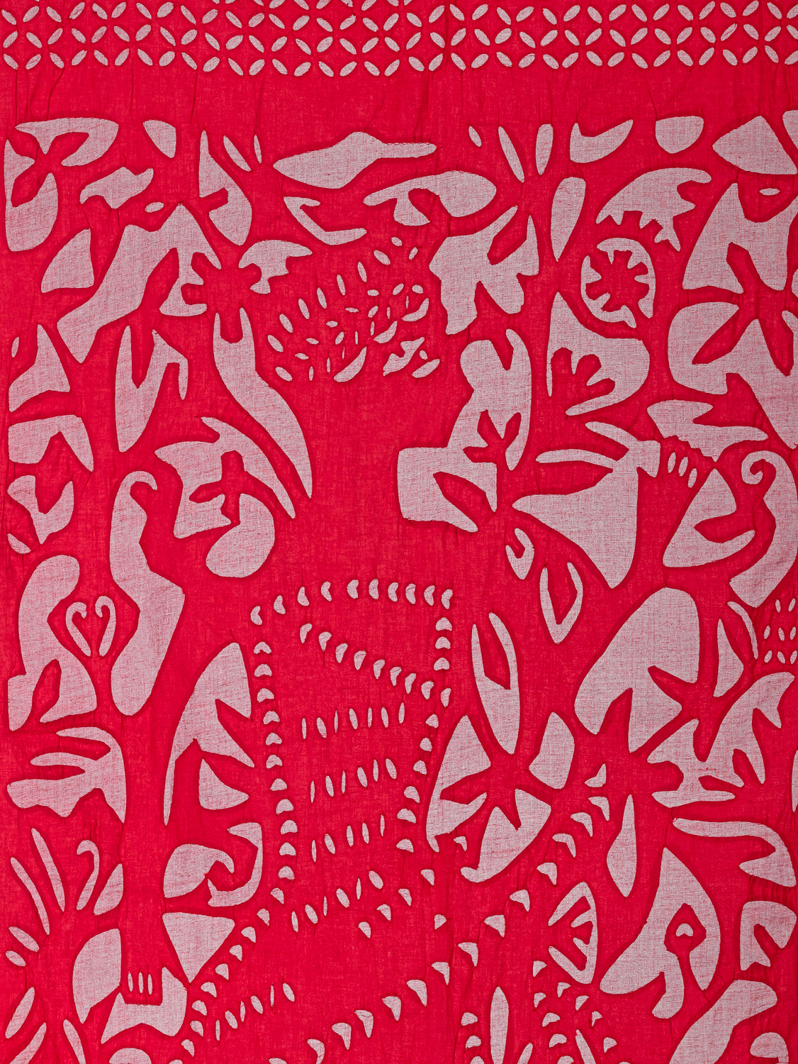 Curtains Applique King Pattern, Red