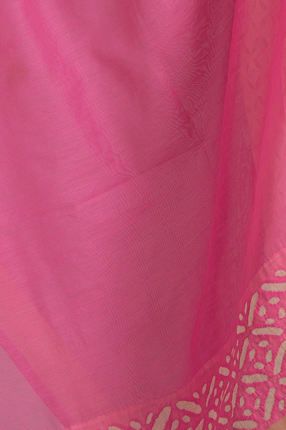 Duppatta Box Khuddi Design Applique Chanderi , Pink