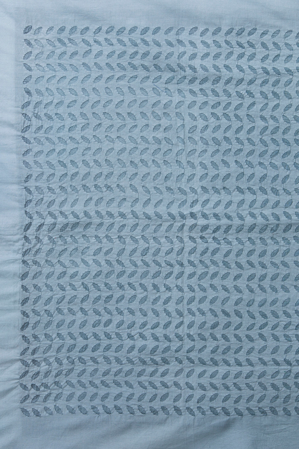 Kurta Fabric Applique Single Khuddi Design, Baby Blue