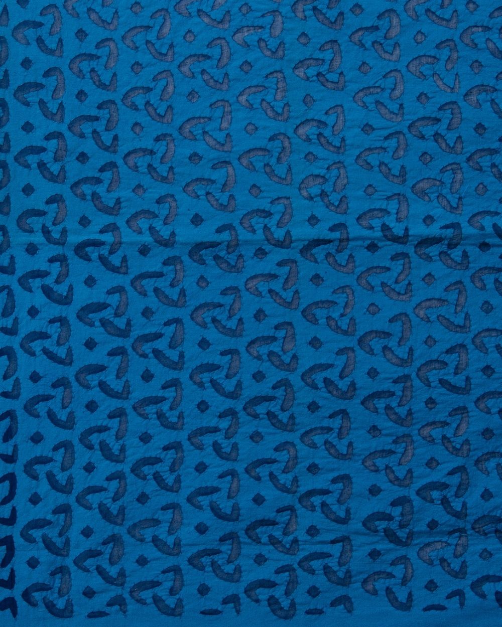 Kurta Fabric Applique Ankuddiya Design, Dark Blue