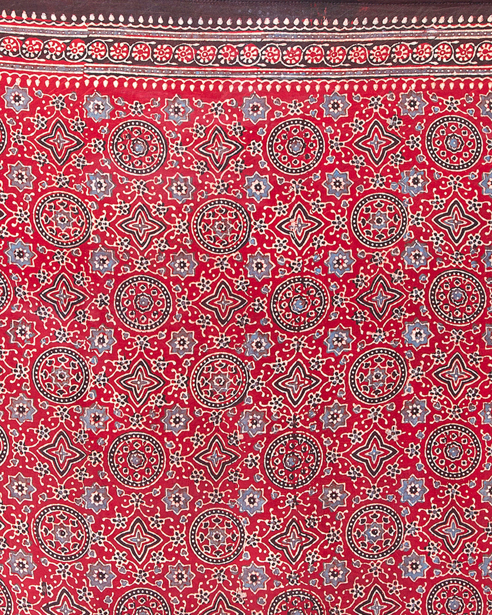 Scarf Print Ajrakh, Red