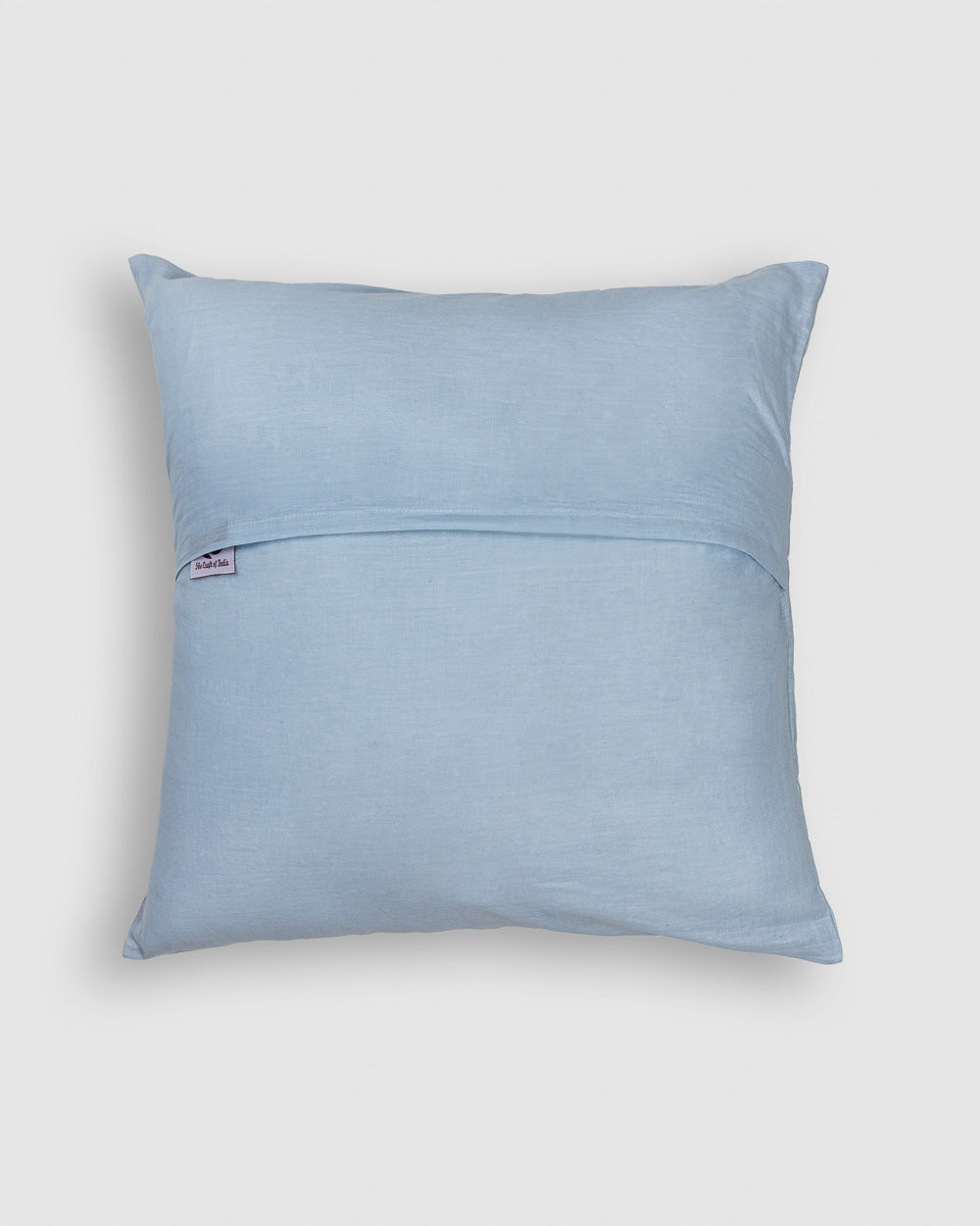 Cushion Cover Applique Baarik Design, Light Blue