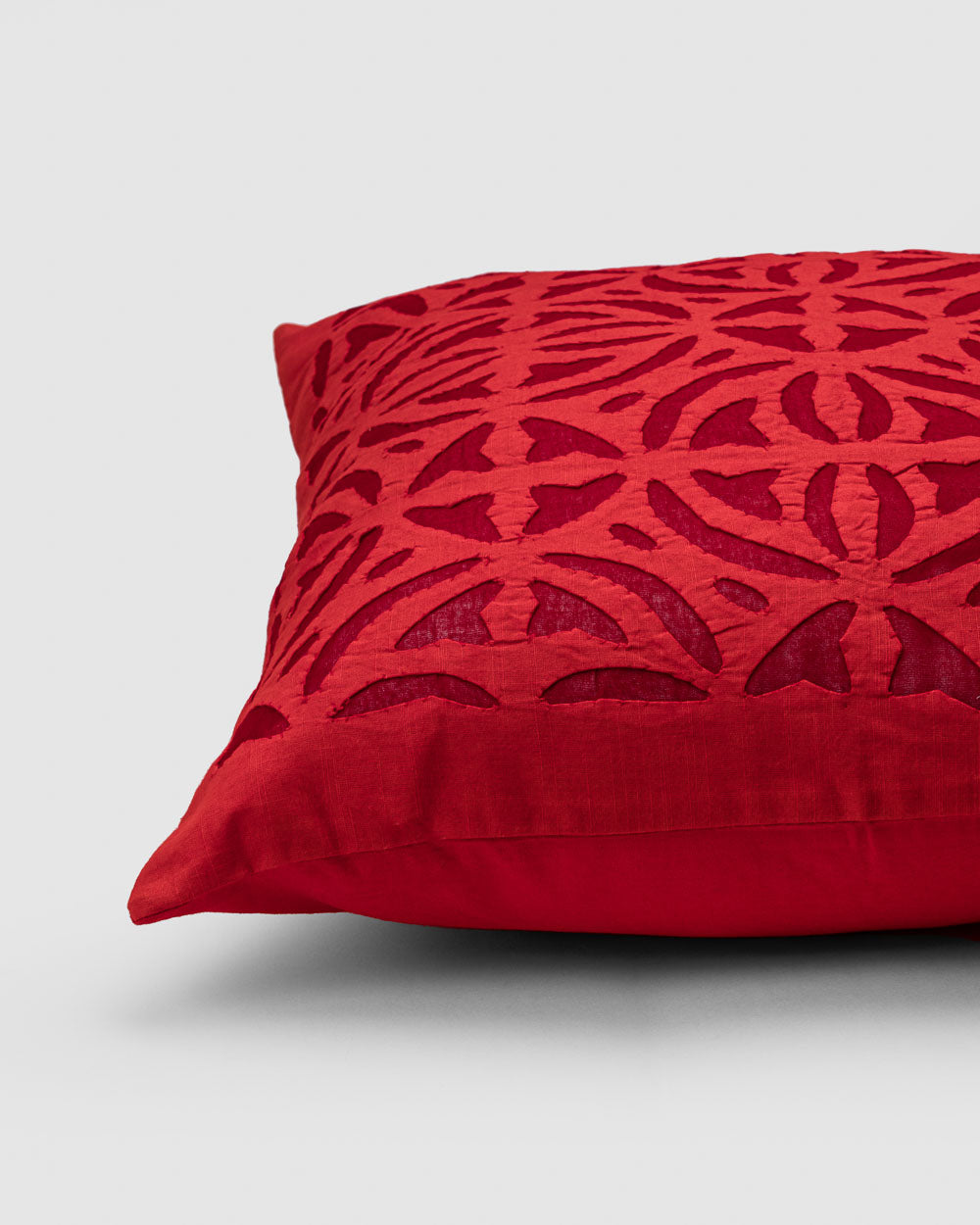 Cushion Cover Applique Ball Design, Red
