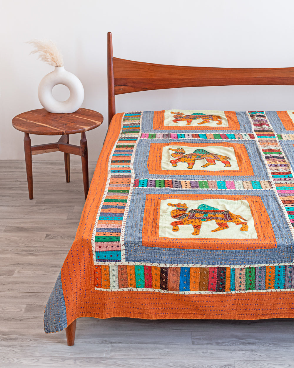 Bedcover Camel Patchwork, Multicolour