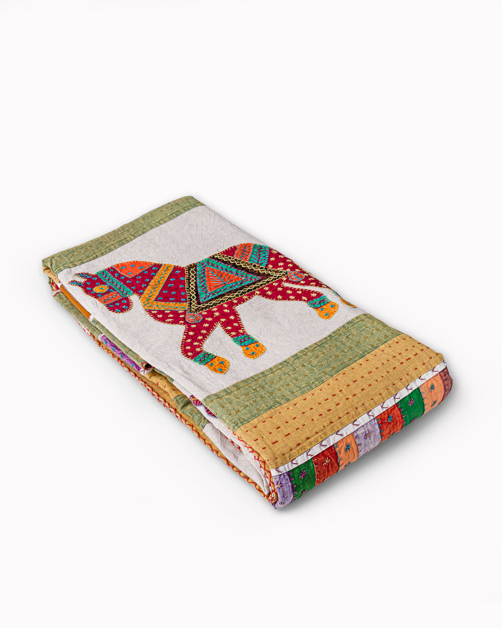 Bedcover Horse Patchwork, Multicolour