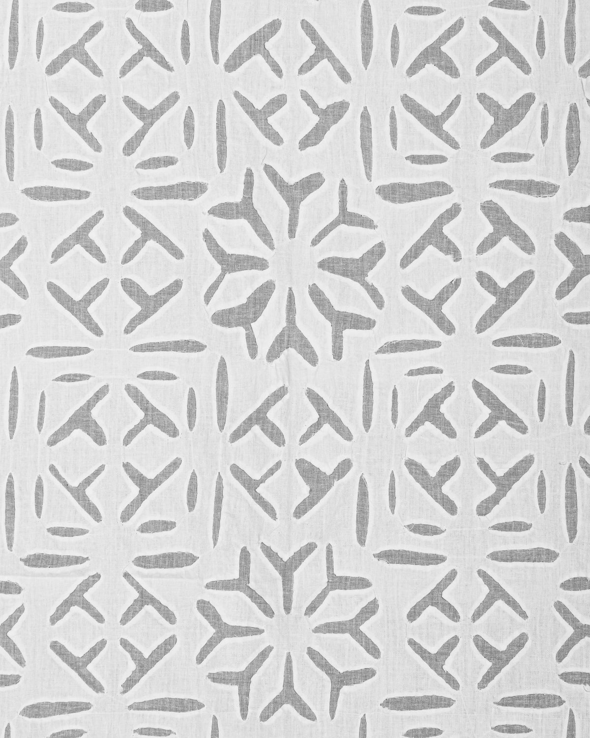 Curtains Applique Full Work Pattern, White
