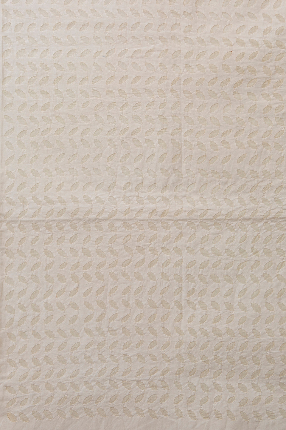 Kurta Fabric Applique Single Khuddi Design, Off White