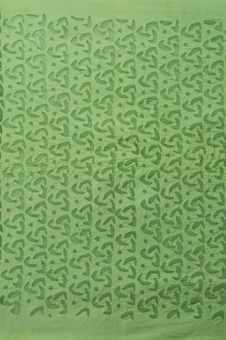 Kurta Fabric Applique Ankuddiya Design, Green